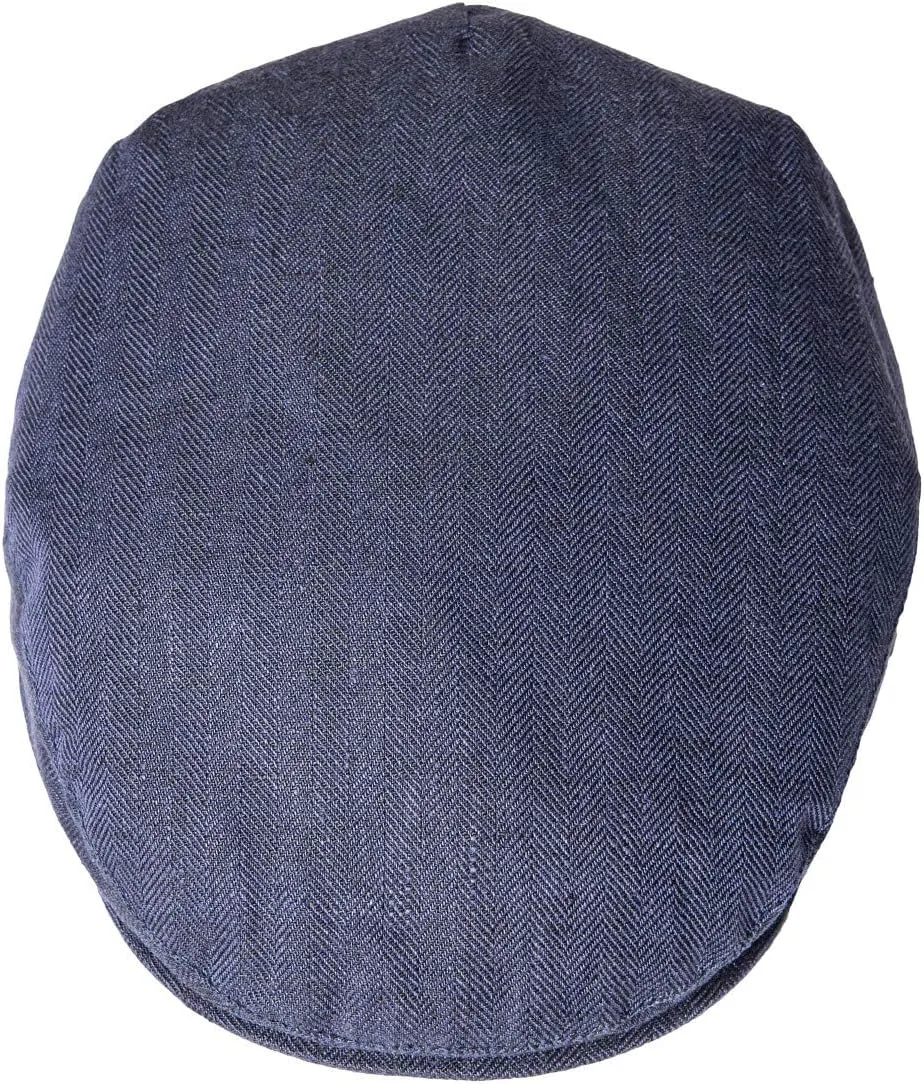 BOTVELA Men Linen Flat Ivy Breathable Summer Newsboy Hat
