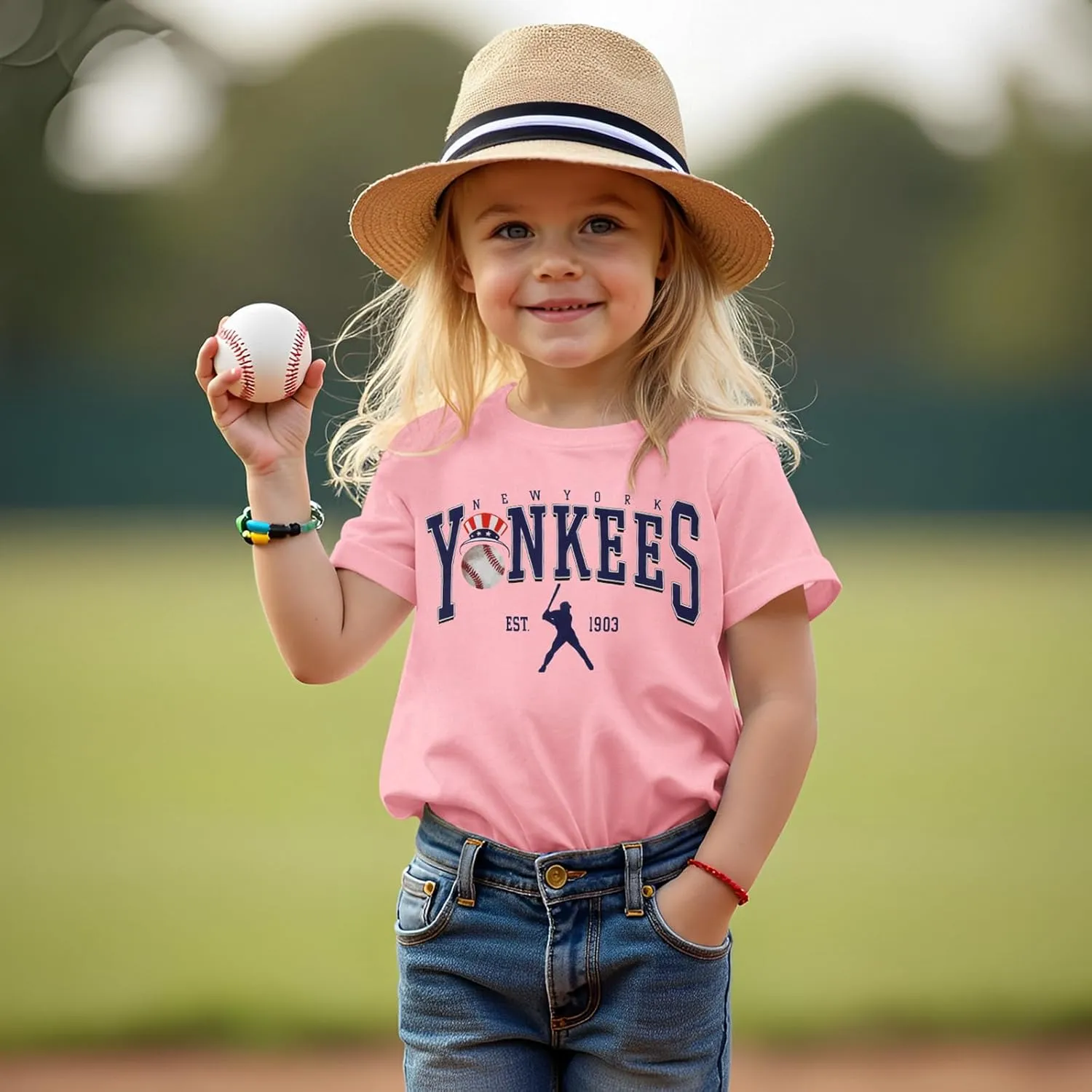 BOUTIKOME Toddler Baby Boys Girls Baseball Shirt Baseball Team Graphic T-Shirt Baseball Fan Tees Game Day Outfit Summer Tops