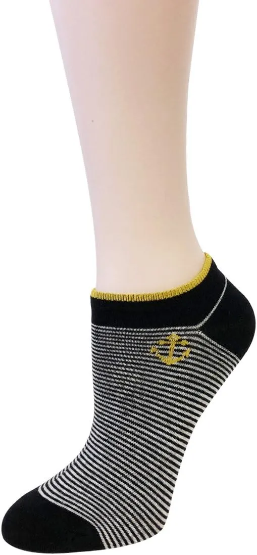 Bowbear Womens 5-Pair Low Cut No Show Ankle Socks