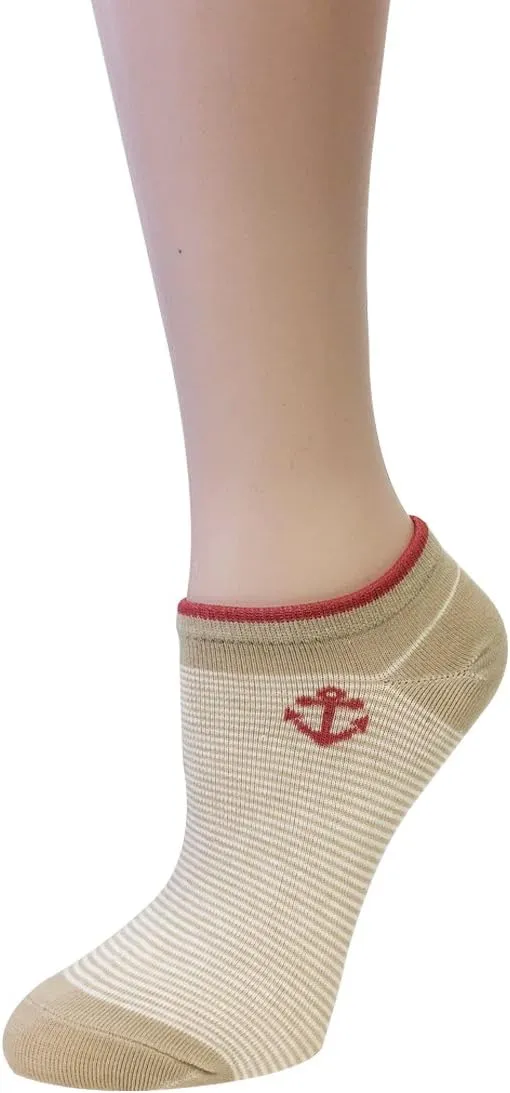 Bowbear Womens 5-Pair Low Cut No Show Ankle Socks