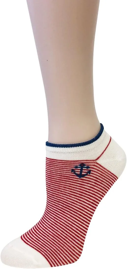 Bowbear Womens 5-Pair Low Cut No Show Ankle Socks