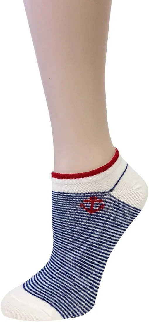 Bowbear Womens 5-Pair Low Cut No Show Ankle Socks