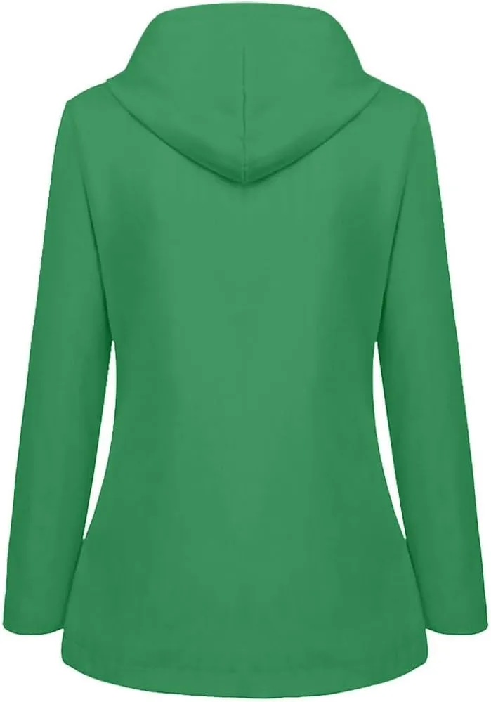 BOXIACEY Rain Jacket Womens Waterproof with Hood Packable Lightweight Rain Jacket Hooded Outdoor Raincoat Windbreaker