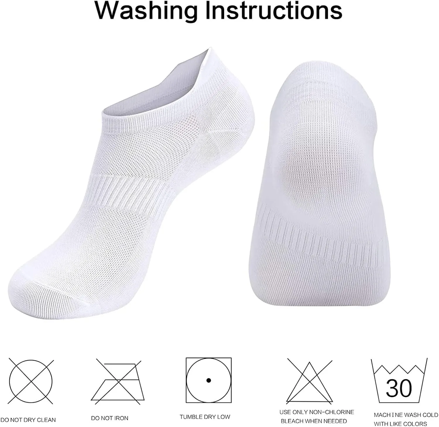 brookhaus Women's Ankle Running Socks 6/10 Pairs - Low Cut Cotton No-Show Athletic Socks with Tab for Sports, Casual, Workout