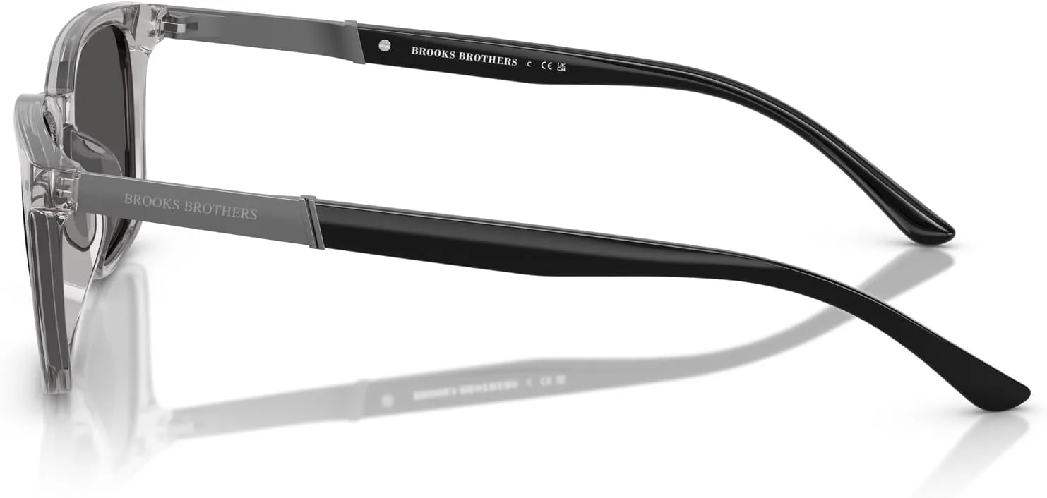 Brooks Brothers Men's Bb5054u Universal Fit Rectangular Sunglasses