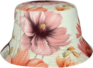 Bucket Hat for Men Women Packable Breathable Sun Hats Fisherman Hats Outdoor Summer Travel Hiking Beach Caps Flower Floral Black