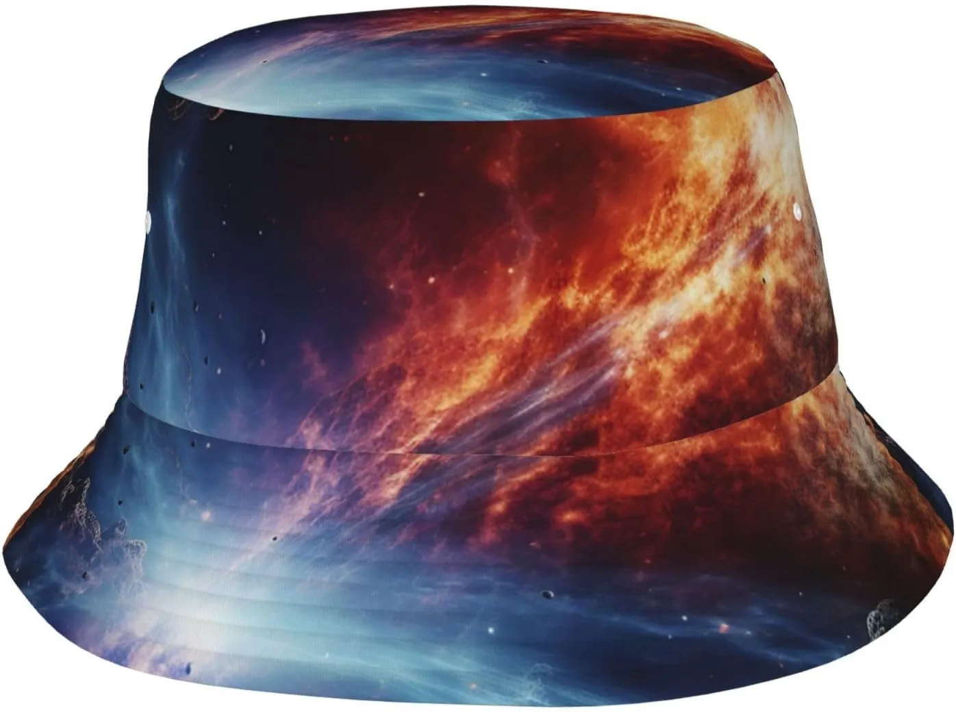 Bucket Hat for Men Women Packable Breathable Sun Hats Fisherman Hats Outdoor Summer Travel Hiking Beach Caps Outer Space Stars Black