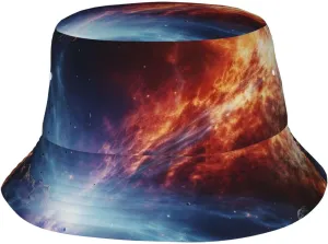 Bucket Hat for Men Women Packable Breathable Sun Hats Fisherman Hats Outdoor Summer Travel Hiking Beach Caps Outer Space Stars Black