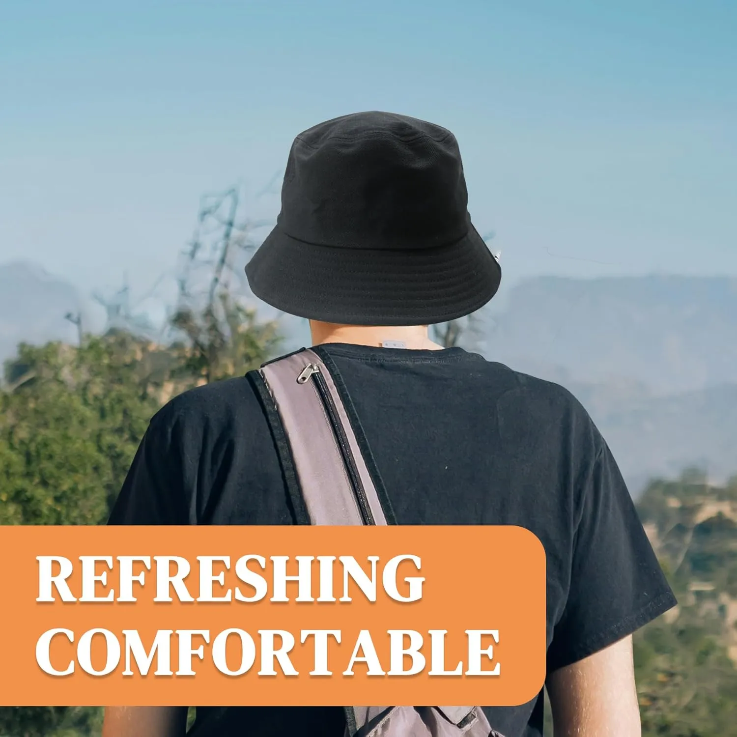 Bucket Hats for Woman Men with Detachable Strings Fishing Hat Summer Wide Brim Protection Sun Hat