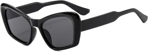 bullabulling Fashion Cat Eye Sunglasses for Women Vintage Y2K Sun Glasses Ladies Gradient Black Shades UV400