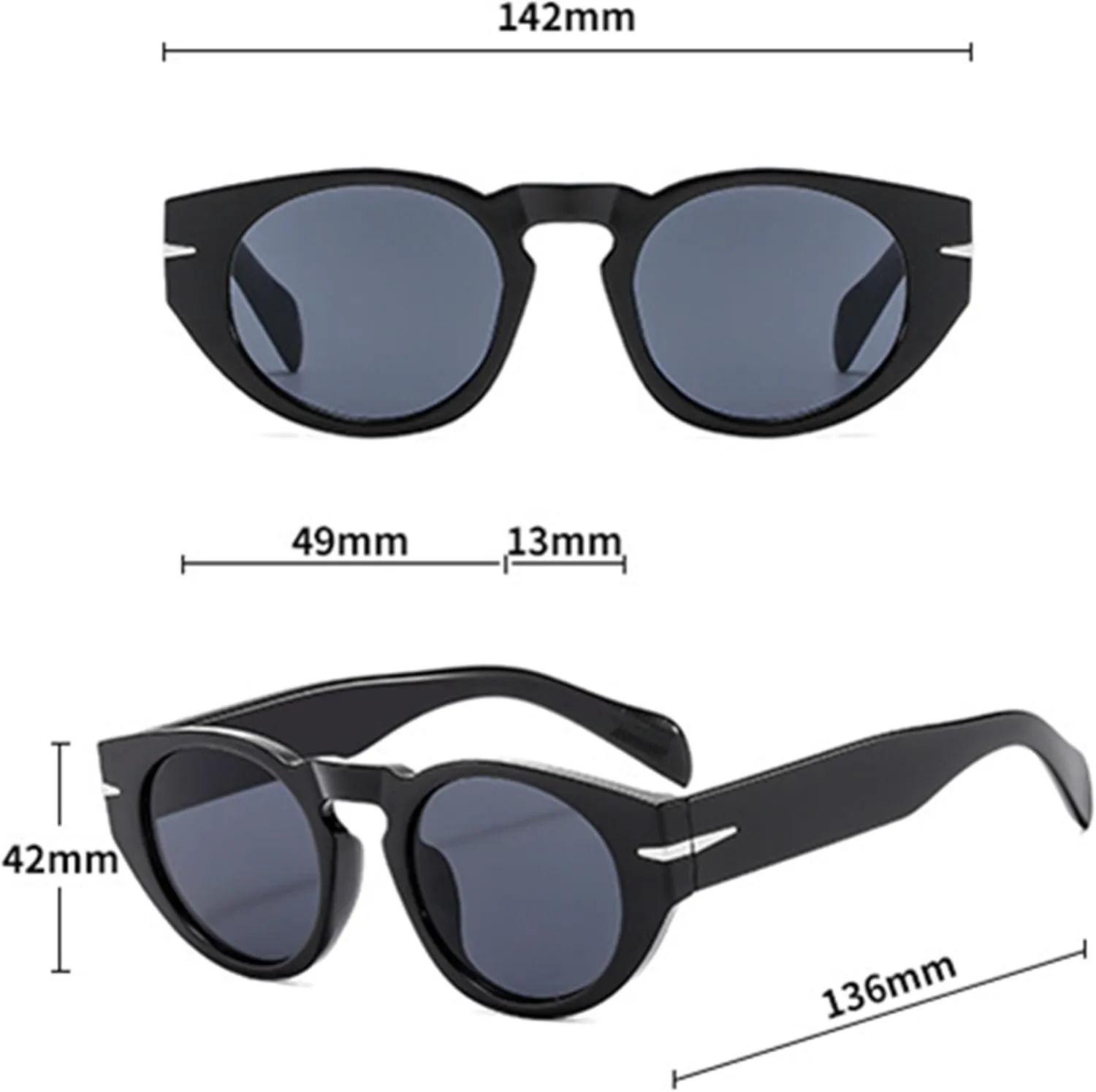 bullabulling Retro Round Sunglasses Women Classic Vintage Men Sun Shades UV400 Oval Female