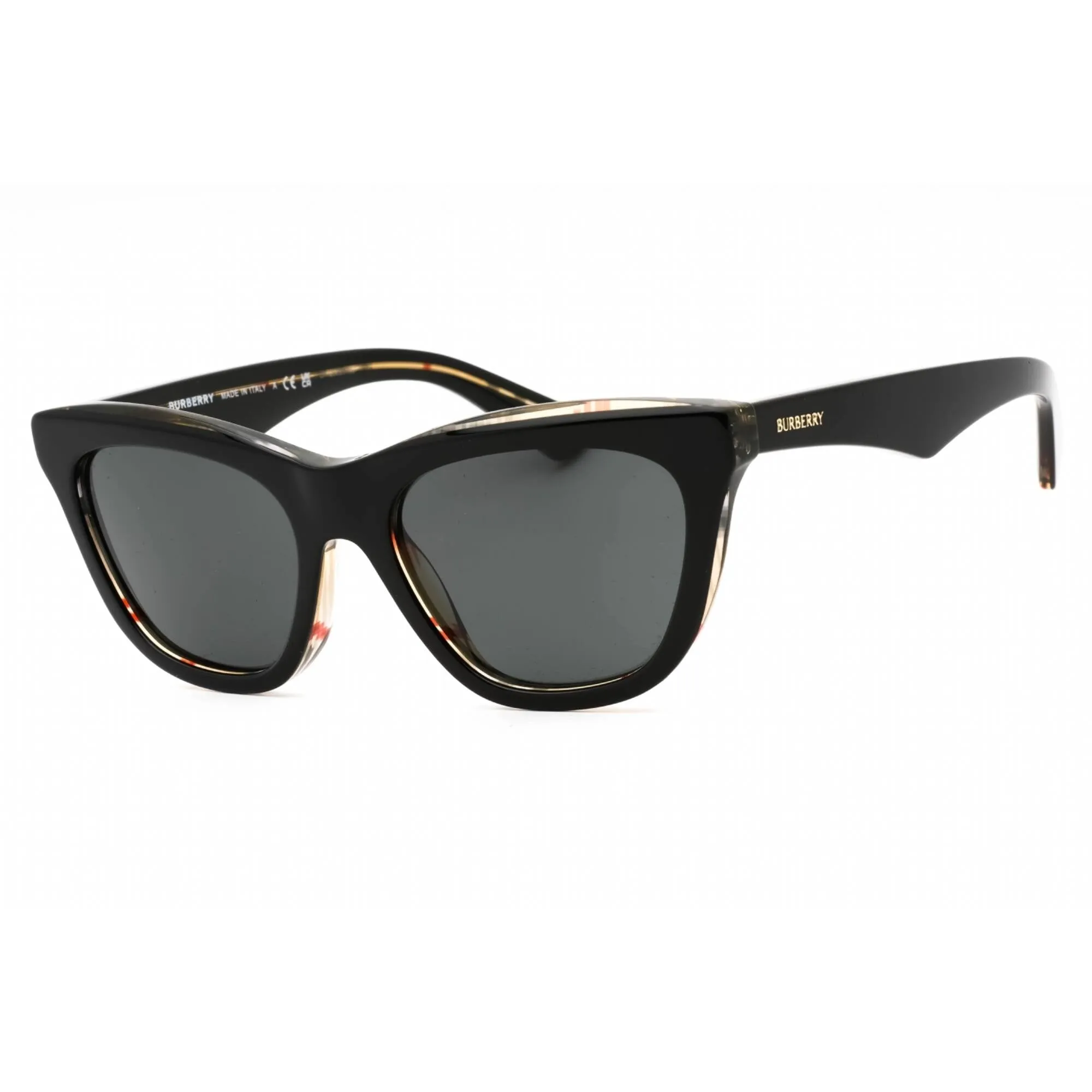 Burberry Women's Sunglasses - Top Black On Vintage Check Full Rim | 0BE4435 412187