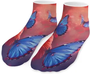 Butterfly Insect Animal Ankle Socks Breathable Low Cut Sports Socks Casual No Show Sock for Women Men