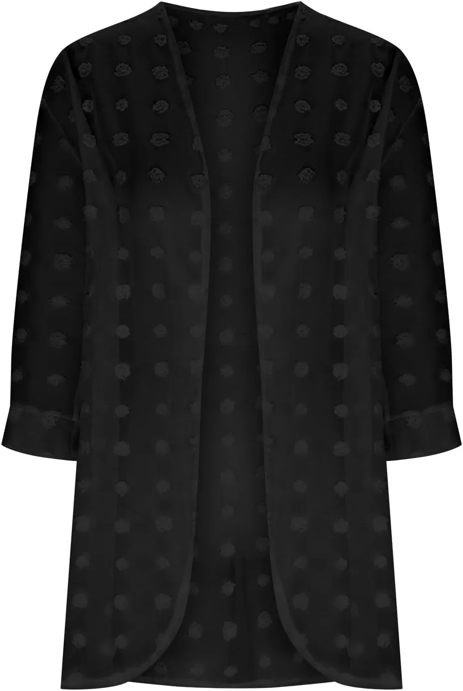 Cardigan for Women 3/4 Sleeve Swiss Dots Lightweight Summer Open Front Kimono Cardigans Casual Loose Beach Cover Up