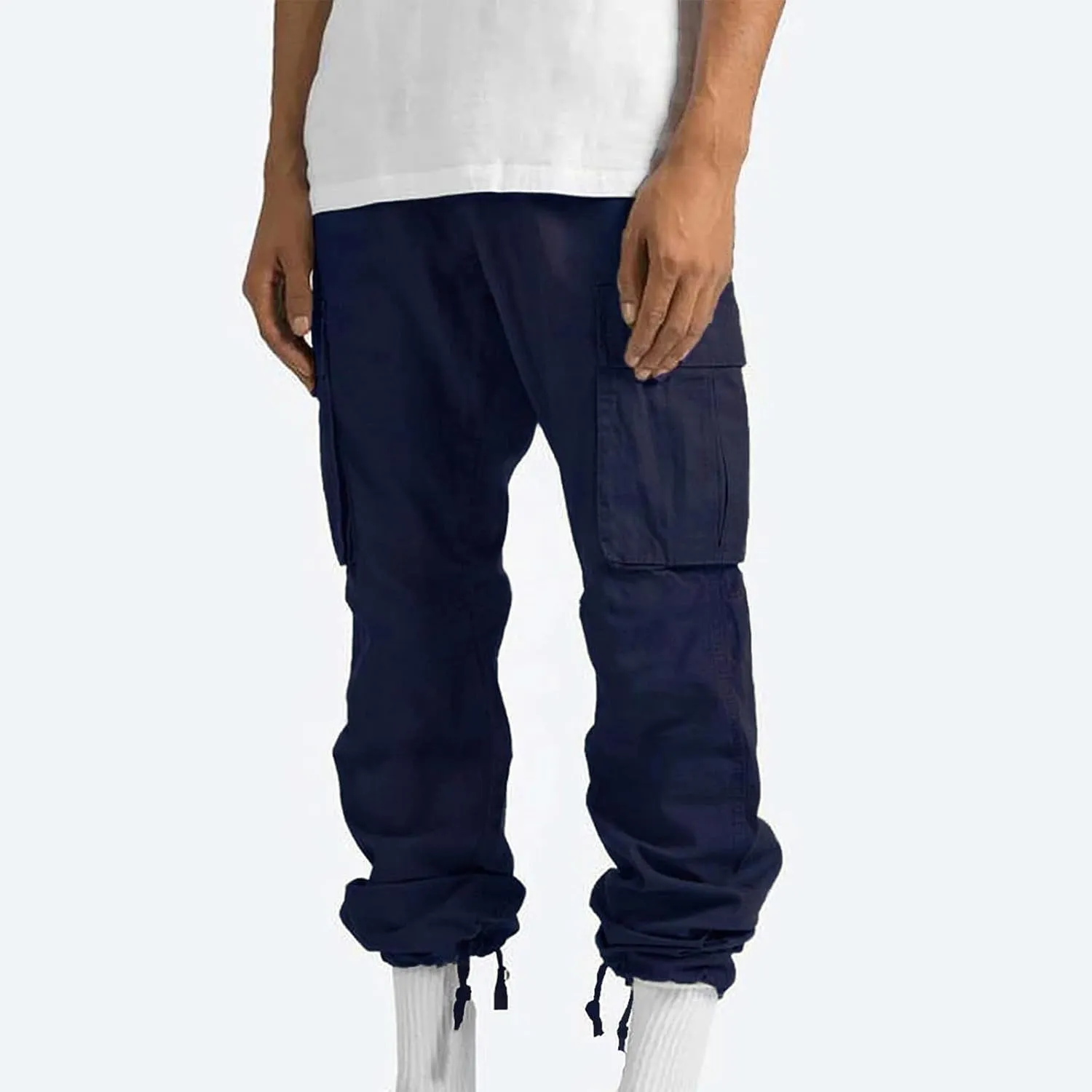 Cargo Pants for Men Baggy Relaxed Fit Causal Work Trousers Outdoor Hiking Cargo Sweatpants Pockets Athletic Joggers
