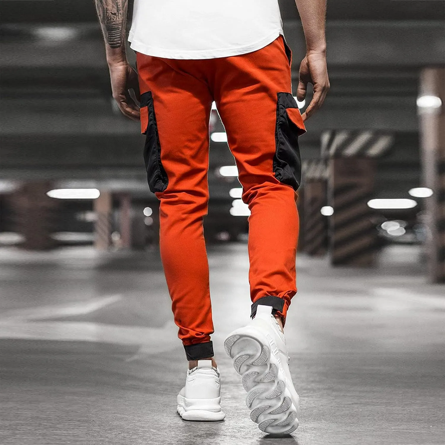 Cargo Pants for Men Big and Tall, Camouflage Pants Men's Sports Casual Jogging Trousers Lightweight Hiking Work Pants