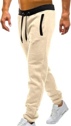 Cargo Pants for Men Big and Tall Hiking Outdoor Men's Heavyweight Fleece Cargo Sweatpants Stretch Elastic Waist Baggy