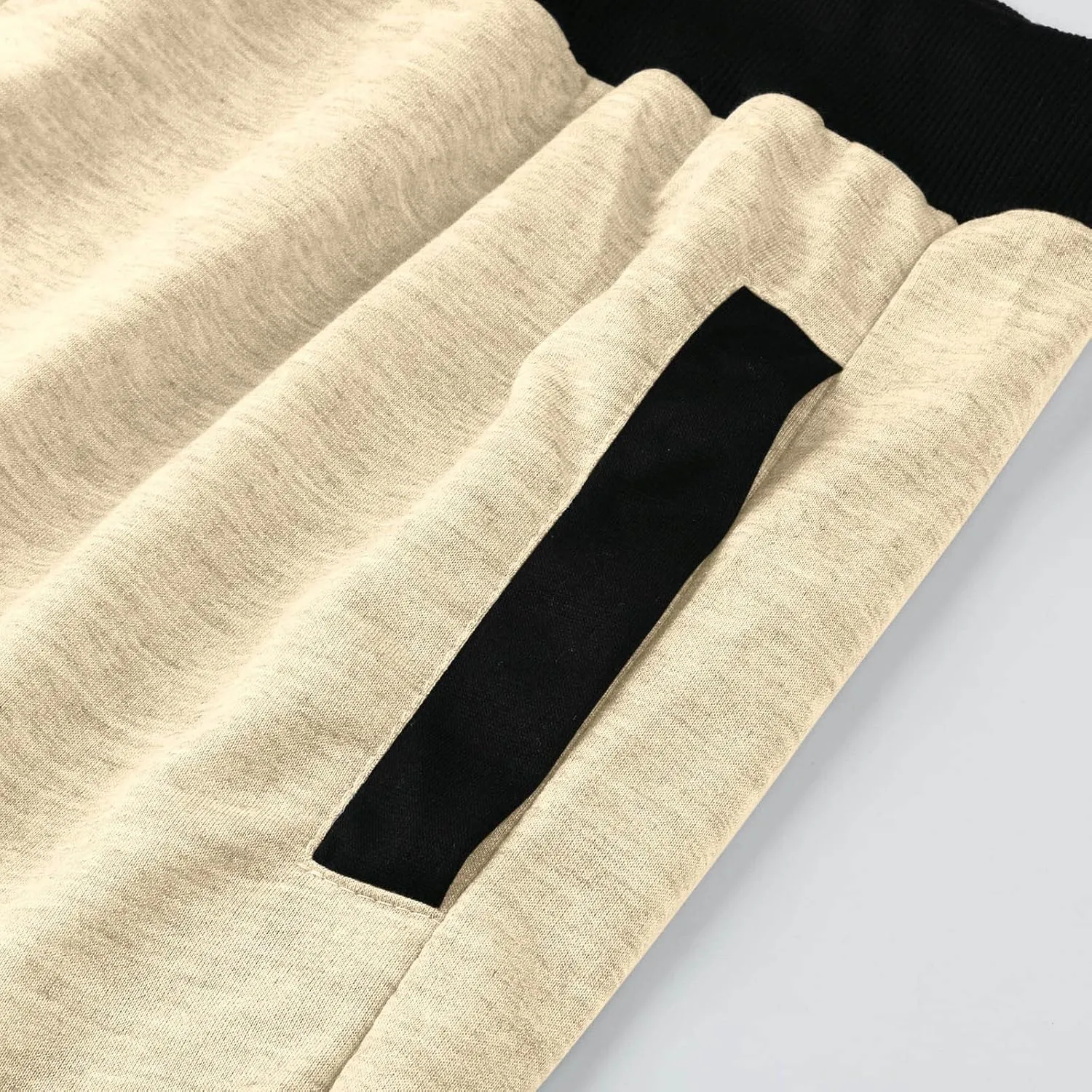 Cargo Pants for Men Big and Tall Hiking Outdoor Men's Heavyweight Fleece Cargo Sweatpants Stretch Elastic Waist Baggy