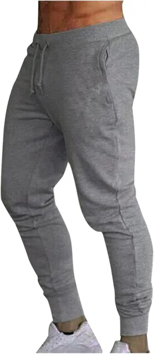 Cargo Pants for Men Big and Tall Trousers Men's Heavyweight Fleece Cargo Sweatpants Elastic Waist Drawstring Straight