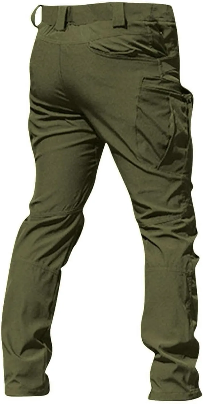 Cargo Pants for Men Camo Waterproof Baggy Lightweight Hiking Work Pants Relaxed Fit Combat Flexcamo Tactical Pants