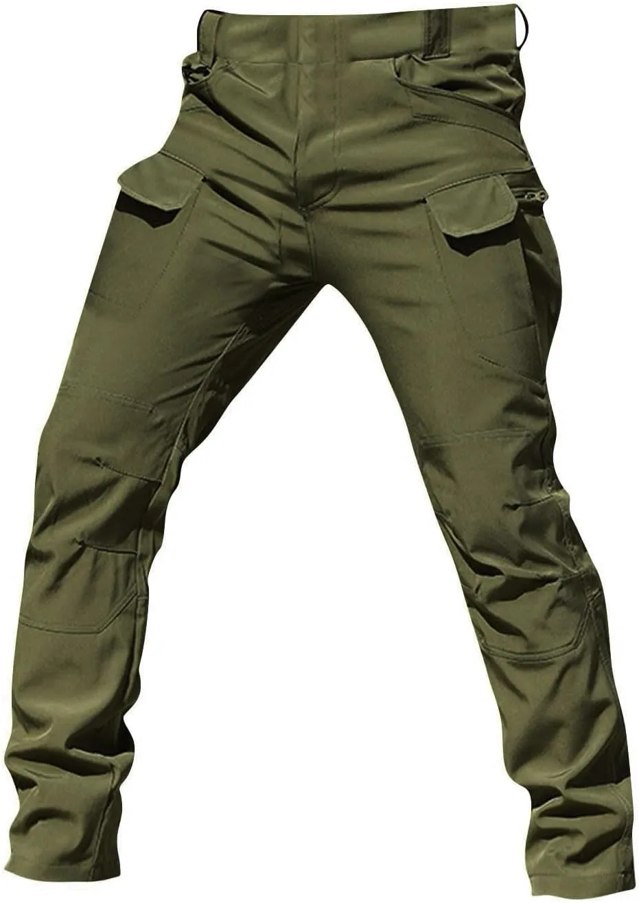 Cargo Pants for Men Camo Waterproof Baggy Lightweight Hiking Work Pants Relaxed Fit Combat Flexcamo Tactical Pants