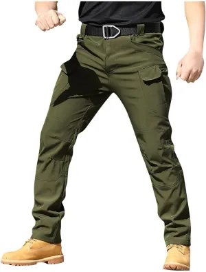 Cargo Pants for Men Camo Waterproof Baggy Lightweight Hiking Work Pants Relaxed Fit Combat Flexcamo Tactical Pants