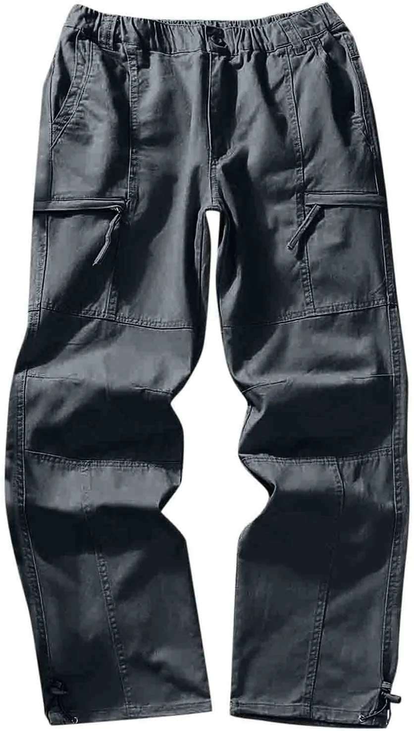 Cargo Pants for Men Joggers Active for Men Gym Training Pants Men's Fleece Cargo Sweatpants Heavyweight Mens Fashion