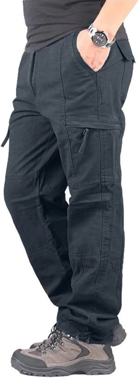Cargo Pants for Men Joggers Active for Men Gym Training Pants Men's Fleece Cargo Sweatpants Heavyweight Mens Fashion