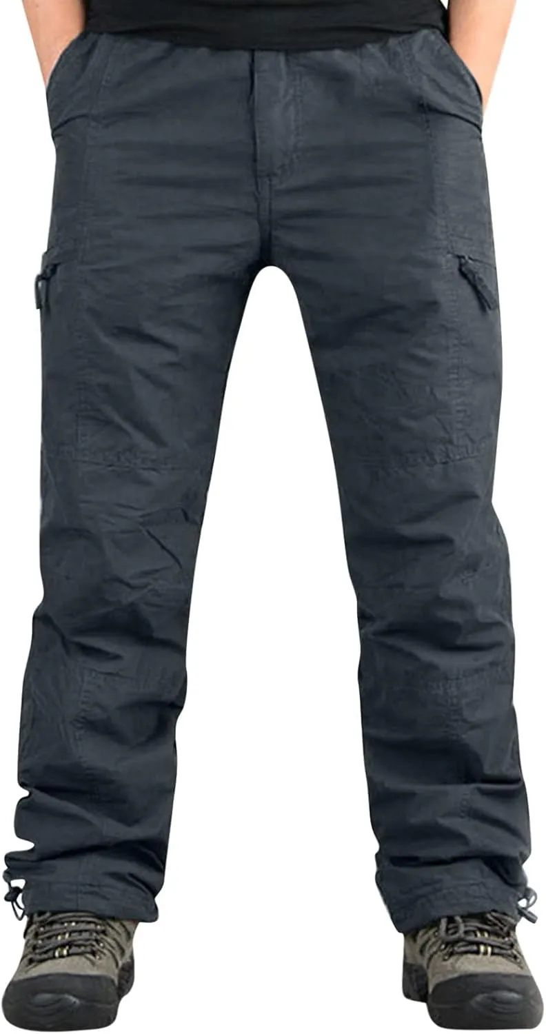 Cargo Pants for Men Joggers Active for Men Gym Training Pants Men's Fleece Cargo Sweatpants Heavyweight Mens Fashion