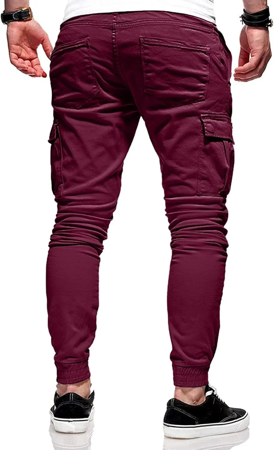 Cargo Pants for Men Joggers Elastic Waist Athletic Workout Jogger Drawstring Sport Pants Mens Sweatpants with Pockets
