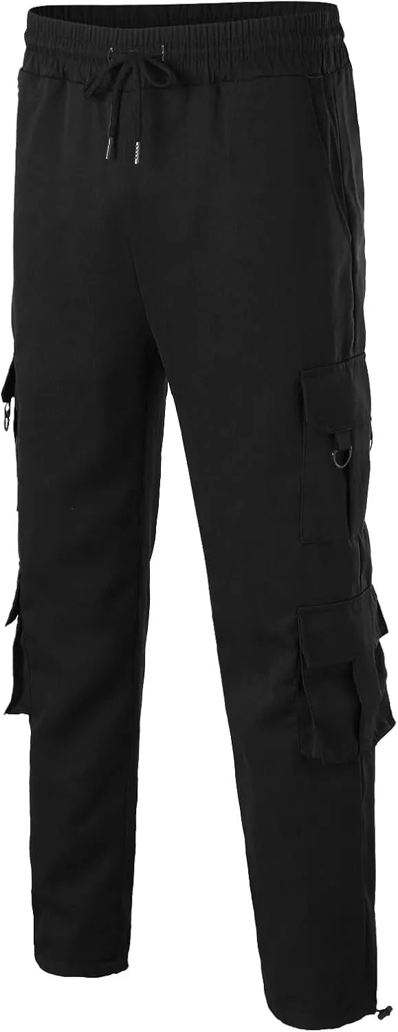 Cargo Pants for Men Joggers Pants with 6 Pocket Lightweight Casual Baggy Overalls Jogger Sports Outdoor Trousers Mens