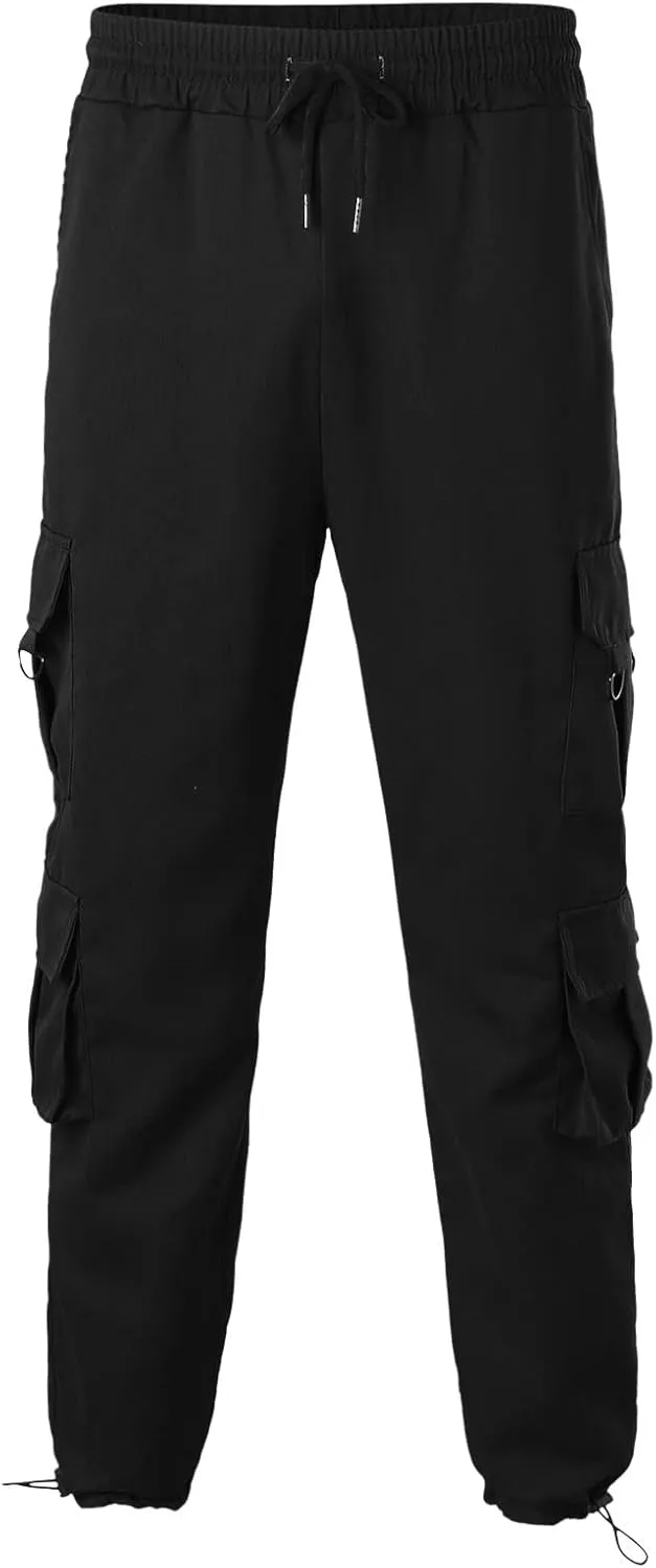 Cargo Pants for Men Joggers Pants with 6 Pocket Lightweight Casual Baggy Overalls Jogger Sports Outdoor Trousers Mens