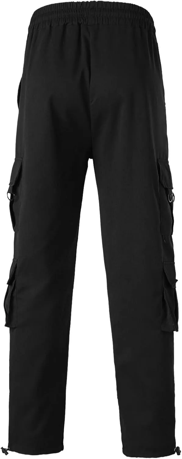 Cargo Pants for Men Joggers Pants with 6 Pocket Lightweight Casual Baggy Overalls Jogger Sports Outdoor Trousers Mens