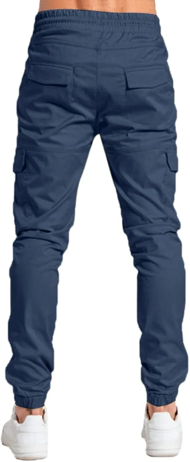 Cargo Sweatpants for Men Big and Tall Men's Sports Casual Jogging Trousers Lightweight Hiking Work Pants Outdoor Pant