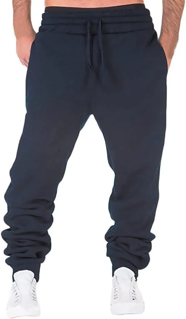 Cargo Sweatpants for Men Big and Tall with Zipper Fly Sweatpants for Men Lightweight Loose Fit Open Bottom Sweatpants