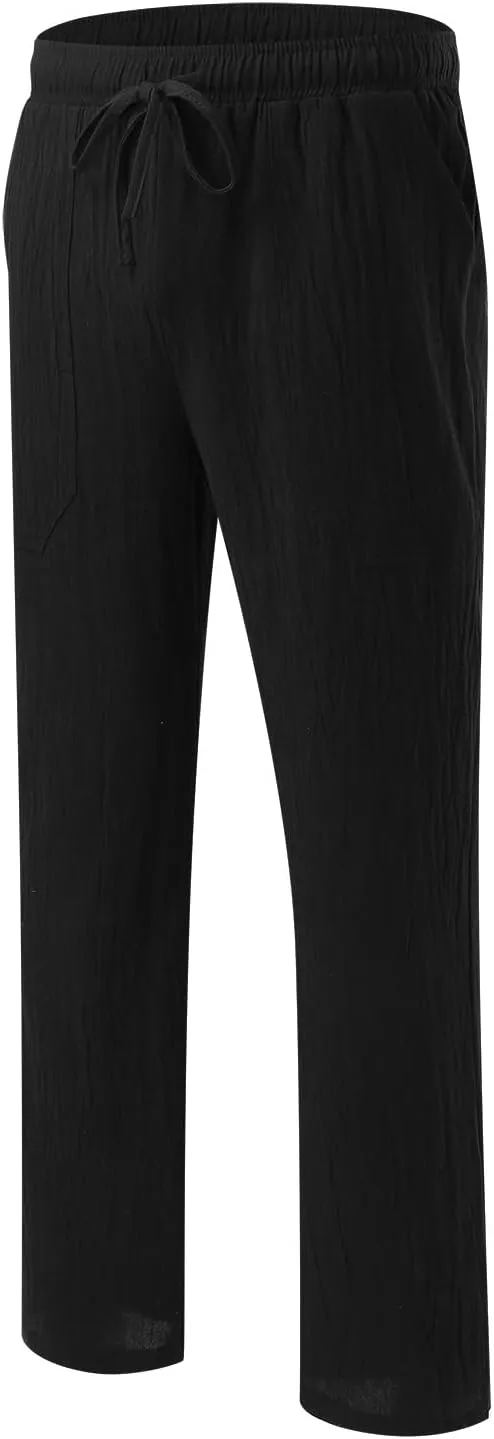 Cargo Trousers for Men Gym Running Workout Pants Athletic Drawstring Joggers Sweatpants Trousers Men's Heavyweight