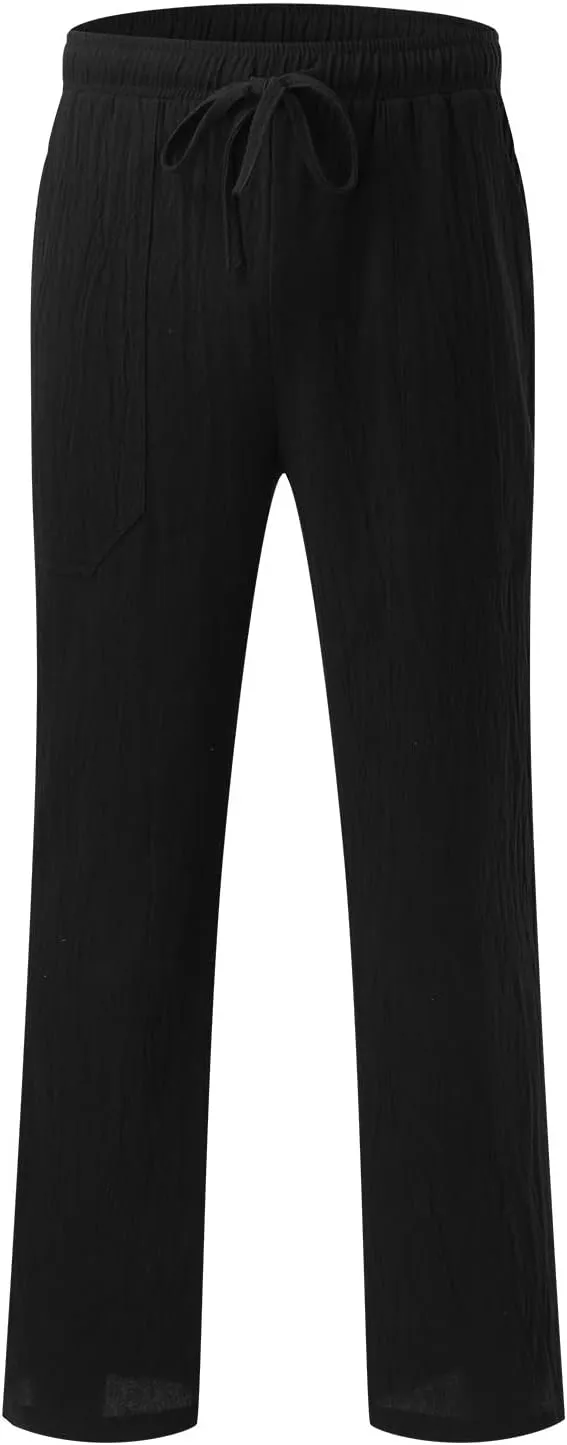 Cargo Trousers for Men Gym Running Workout Pants Athletic Drawstring Joggers Sweatpants Trousers Men's Heavyweight