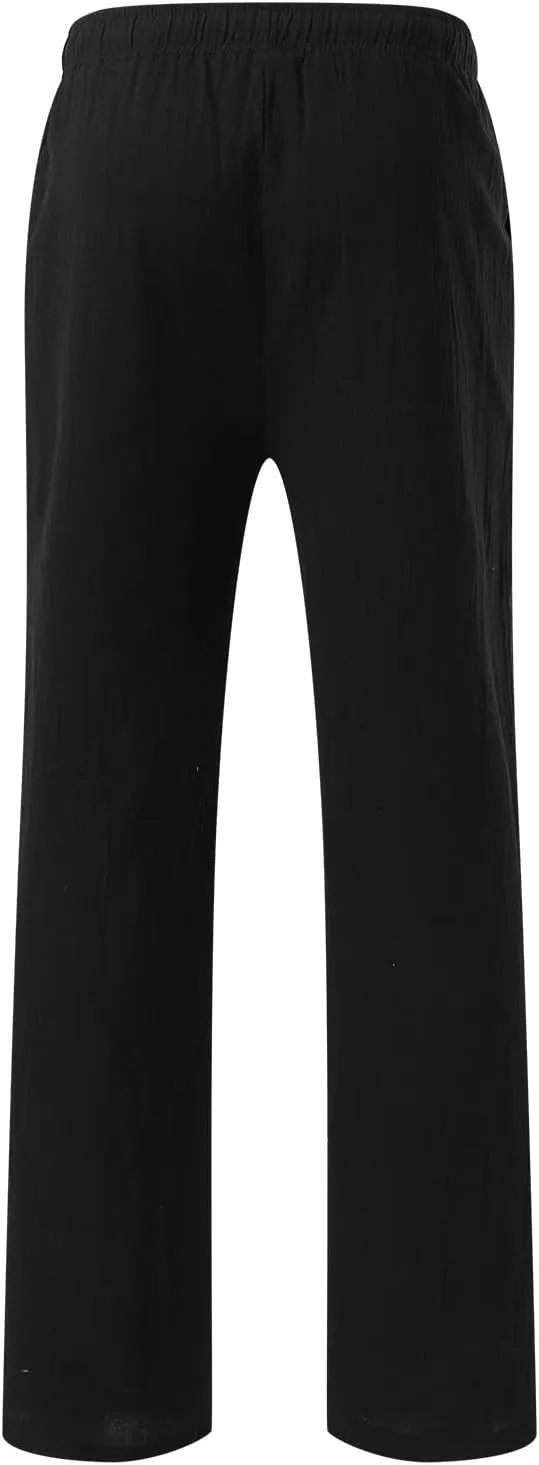 Cargo Trousers for Men Gym Running Workout Pants Athletic Drawstring Joggers Sweatpants Trousers Men's Heavyweight