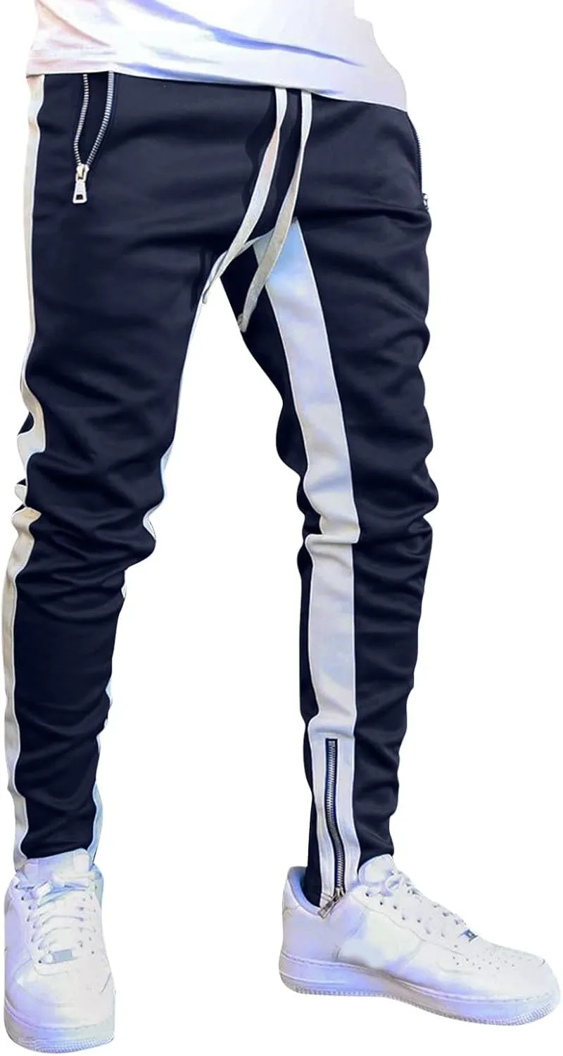 Cargo Trousers for Men Slim Jogger Pants Tapered Athletic Sweatpants for Jogging Running Exercise Gym Workout Mens