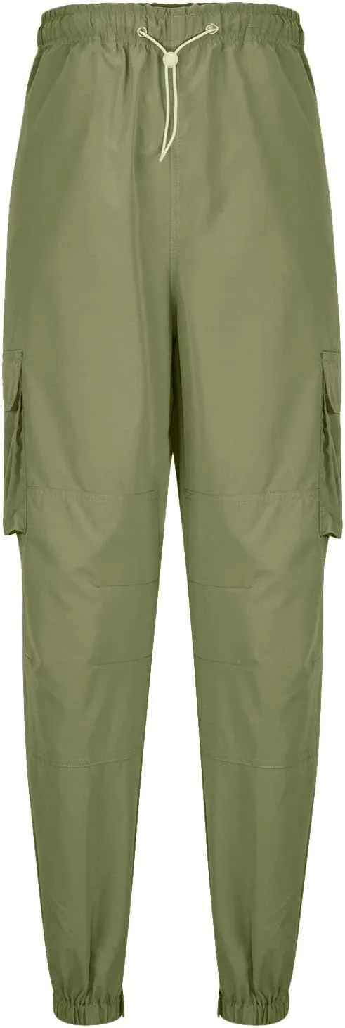 Cargo Trousers for Men Workout Sports Pant Men's Cargo Pants Elastic Waist Joggers Solid Casual Multi Pockets Outdoor
