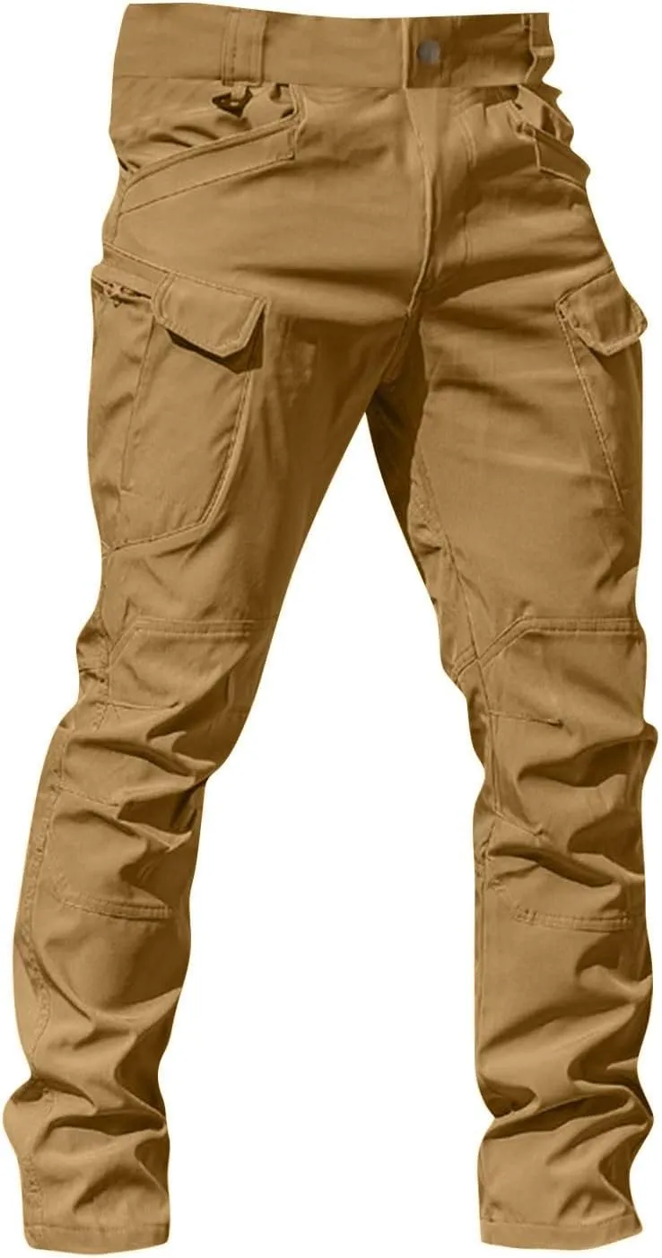 Cargo Work Pants for Men Waterproof Ripstop Flex Camo Tactical Pants Lightweight Outdoor Hiking Pants with Pockets