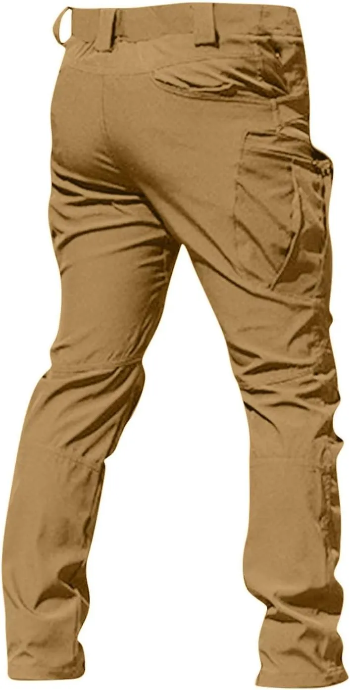 Cargo Work Pants for Men Waterproof Ripstop Flex Camo Tactical Pants Lightweight Outdoor Hiking Pants with Pockets