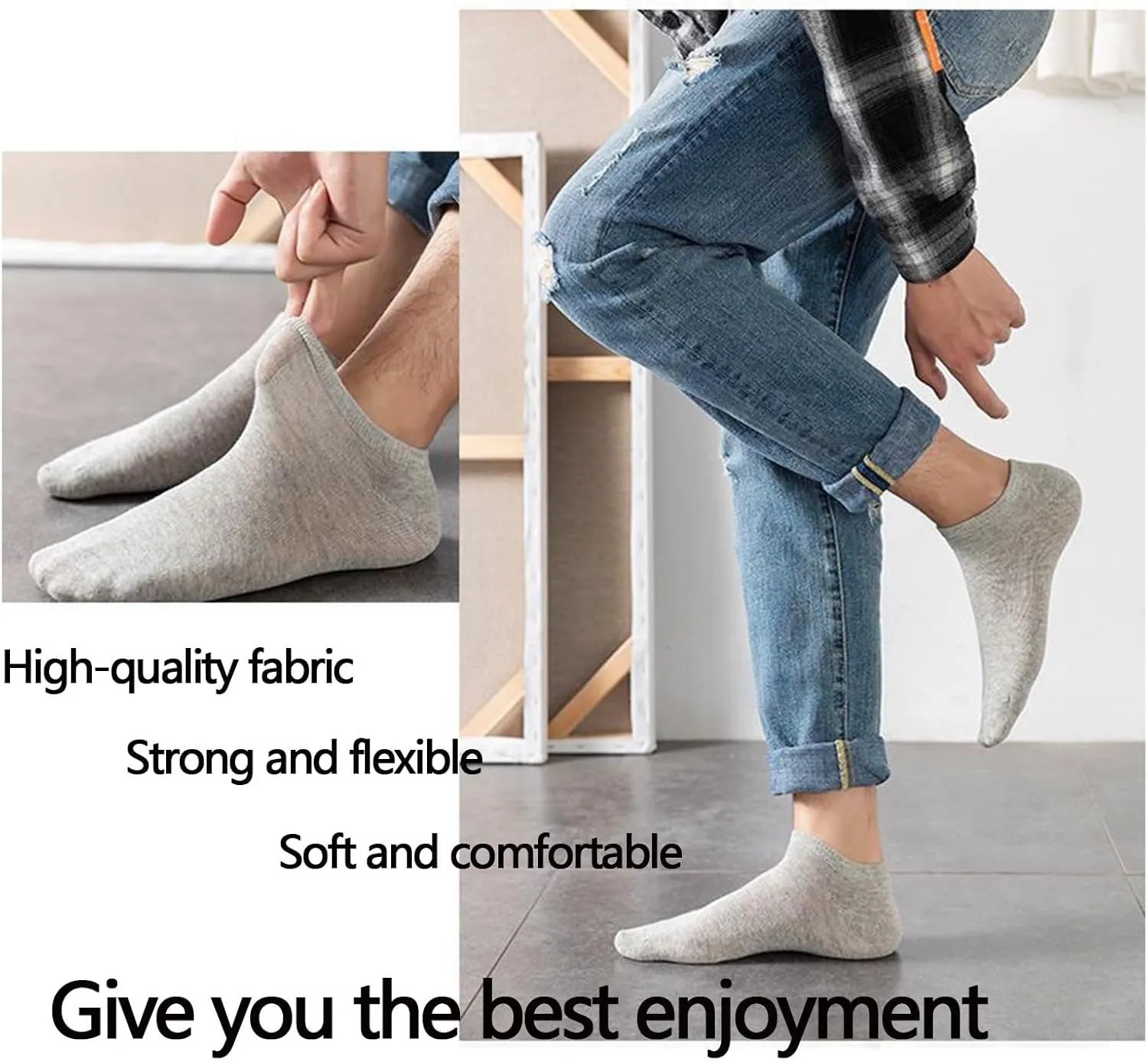 Casual Mens Womens Ankle Athletic Running Socks Thin Low Cut No Show Solid Casual Socks(One size-100Pair)