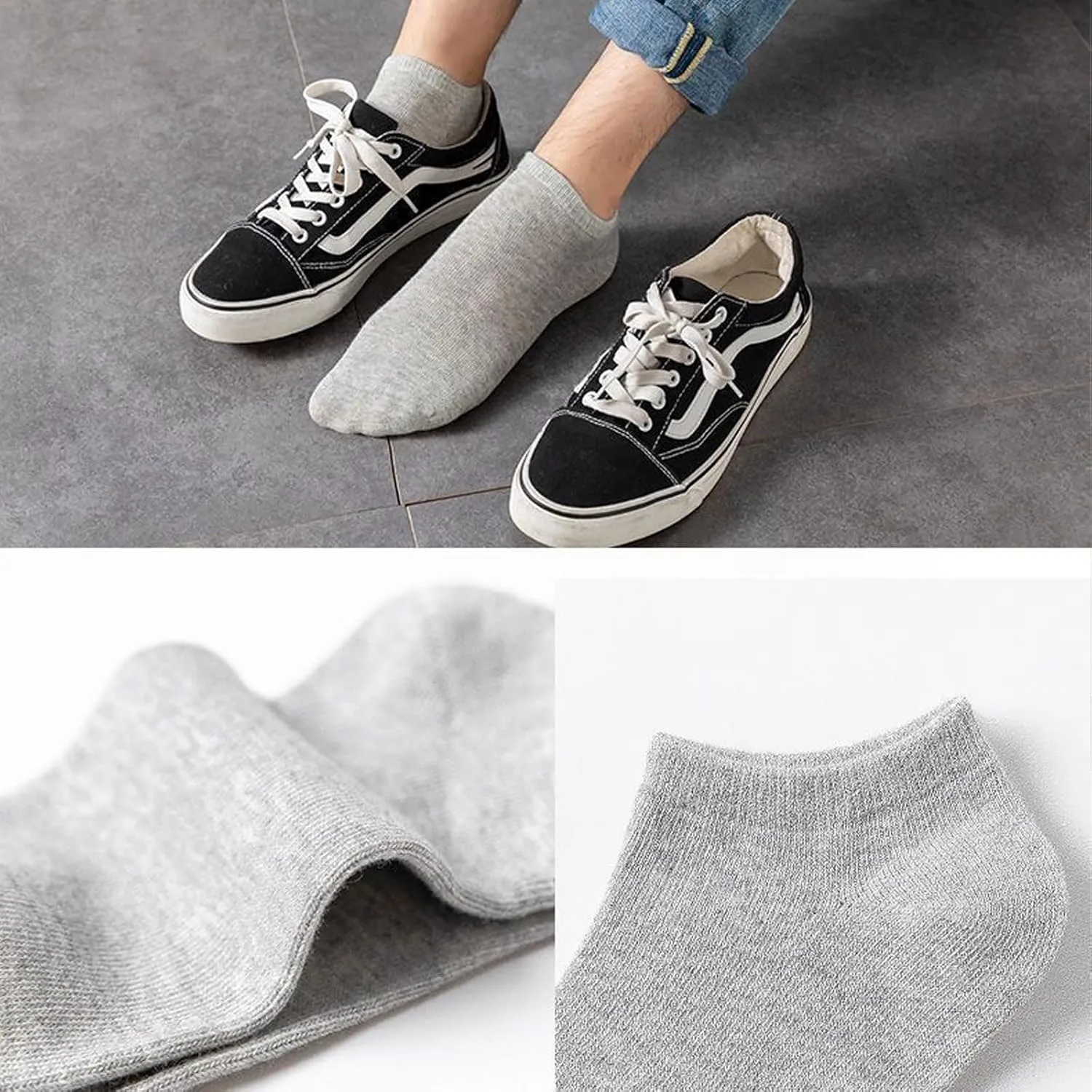 Casual Mens Womens Ankle Athletic Running Socks Thin Low Cut No Show Solid Casual Socks(One size-100Pair)