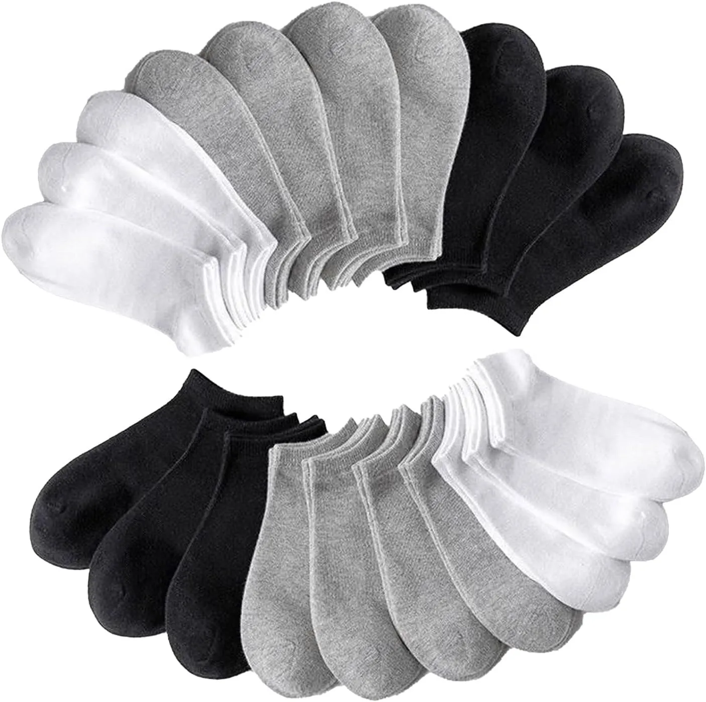 Casual Mens Womens Ankle Athletic Running Socks Thin Low Cut No Show Solid Casual Socks(One size-100Pair)