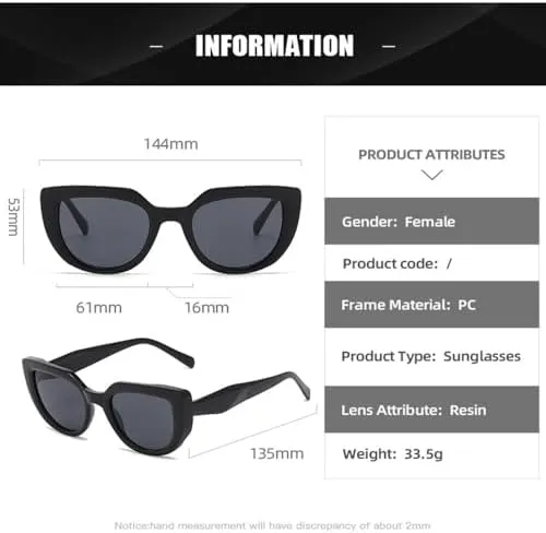 Cat Eye Sunglasses For Women Men Vintage Sun GlassesTrending Female Shades UV400