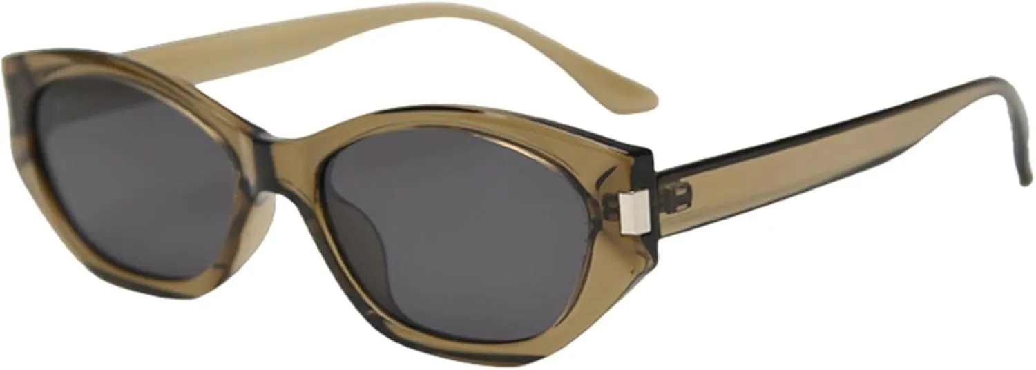 Cat Eye Sunglasses Polarized Frame Vintage Sun Glasses for Men Women Fashion Outdoor Green Grey