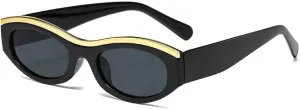 Cat Eye Sunglasses Women Men Oval Vintage Elliptic Round Glasses for Female Shades Male Eyewear