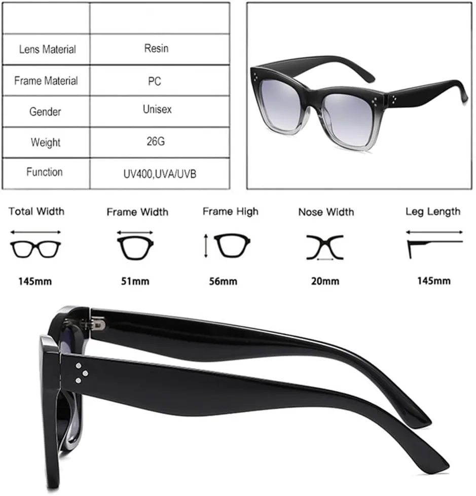 Cat Eye Sunglasses Women Shades UV400 Men Gradient Sun Glasses