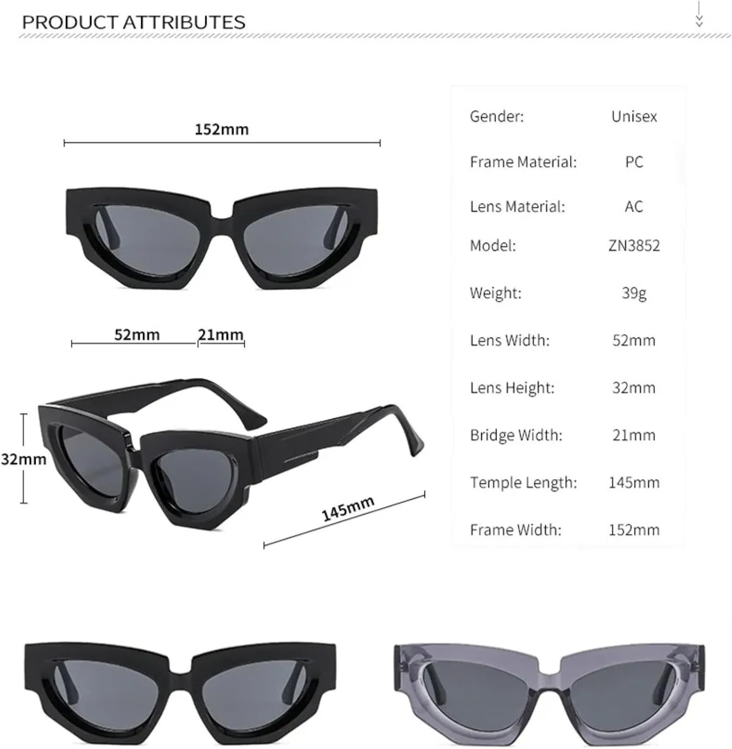Cat Eye Women Fashion Outdoor Sunglasses Retro Uv400 Men Trending